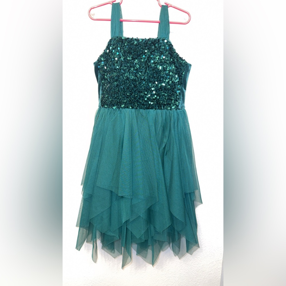 Cat & Jack Teal Dress with Sequins